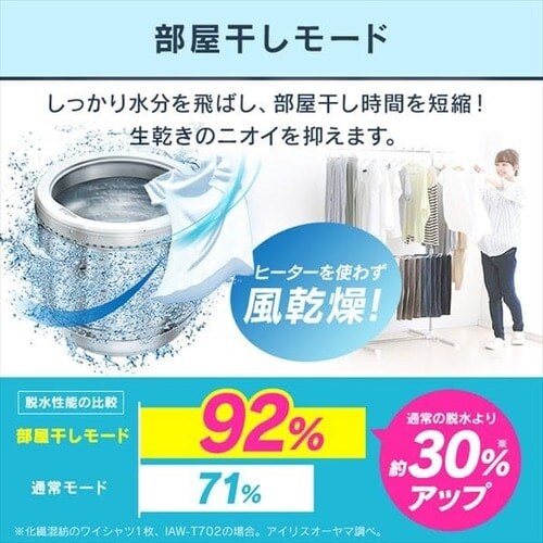 �y�󂠂�z ����@ 7.0kg �X�v���E�H�b�V�� IAW-T705E-W +��ܕt��_5