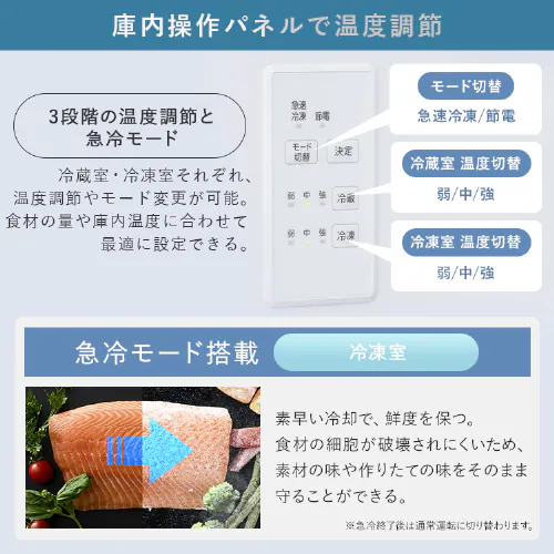 【設置無料】 冷蔵庫 371L 自動霜取り 大容量2段冷凍室97L 大凍量 家庭用 幅60cm IRSN-37A-W ホワイト【代引き不可】_11