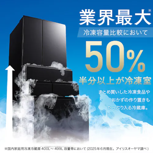 �y�ݒu�����z �①�� 439L ��������� ��e�ʗⓀ��223L �哀�� ��68.5cm IRSN-HF44A-B �u���b�N�y������s�z_2