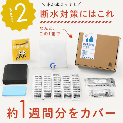 【バッテリー容量キャンペーン】防災セット 中身だけ バッテリーステーション+断水対策セット+Deliセット_7