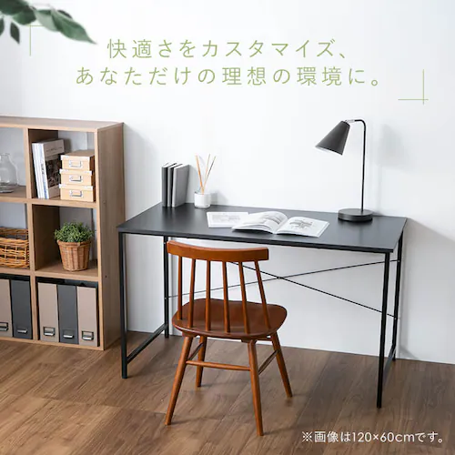 机 パソコンデスク シンプル ベーシックデスク PBDK8040 ブラック_2