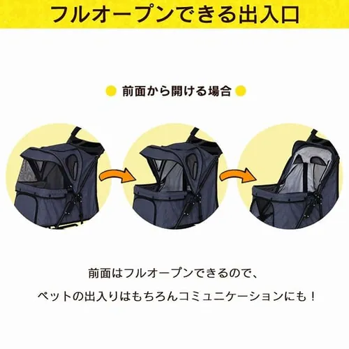 ペットカート 3輪タイプ 迷彩・デニム_8