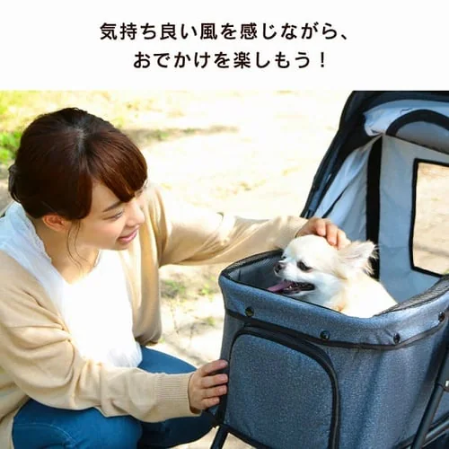 ペットカート 3輪タイプ 迷彩・デニム_10