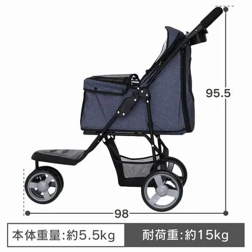 ペットカート 3輪タイプ 迷彩・デニム_26