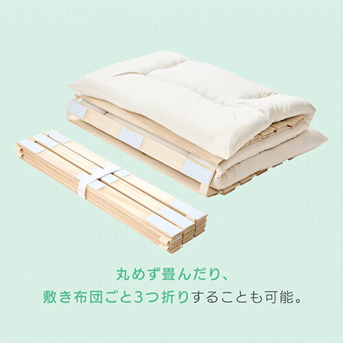 ベッド シングル すのこ 桐 ロール式_10