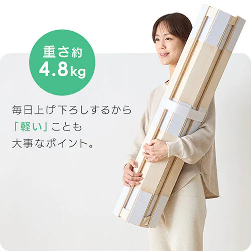 ベッド シングル すのこ 桐 ロール式_11