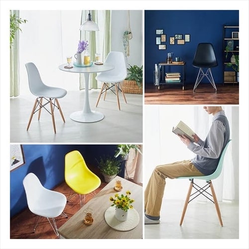 デザインチェア 木脚 PP-623 ホワイト 9110796 │アイリスオーヤマ公式