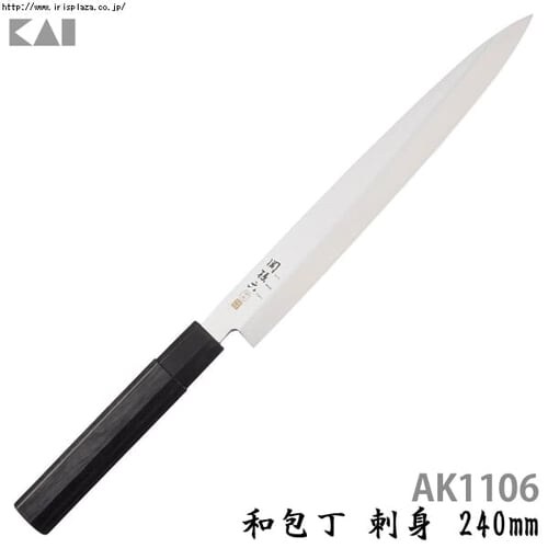 【貝印】関孫六 金寿 ステンレス 和包丁 刺身 180mm AK1104_4