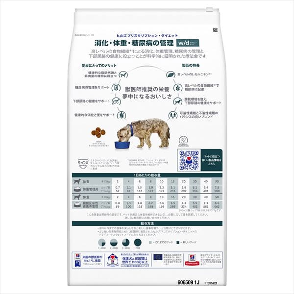 ヒルズ 特別療法食 犬用 w/d 消化/体重/糖尿病管理 レギュラー粒 7.5kg