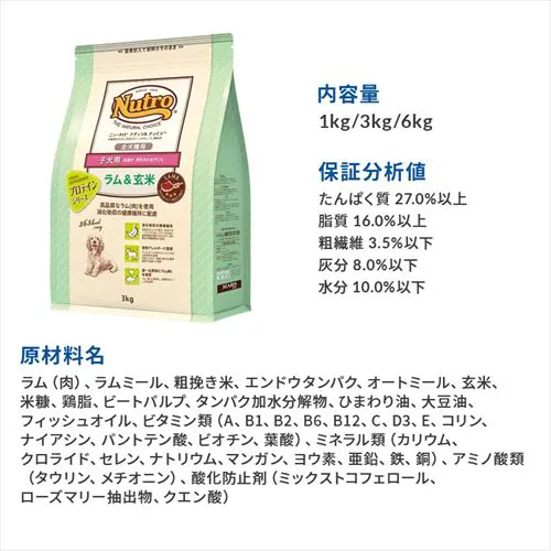 ニュートロ 犬用 ナチュラルチョイス 子犬用 ラム&玄米 1kg_2