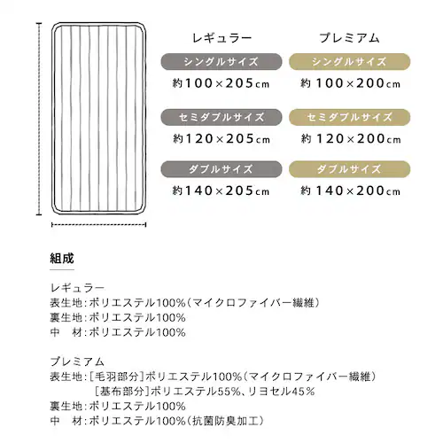 Blanko敷きパッド シングル マイクロミンクファー 洗濯可 グレージュ _18
