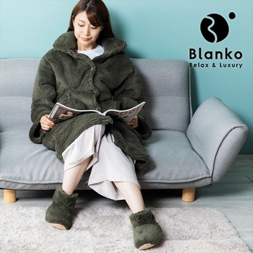 Blanko ルームブーツ Mサイズ マイクロミンクファー 洗濯可 シルバー