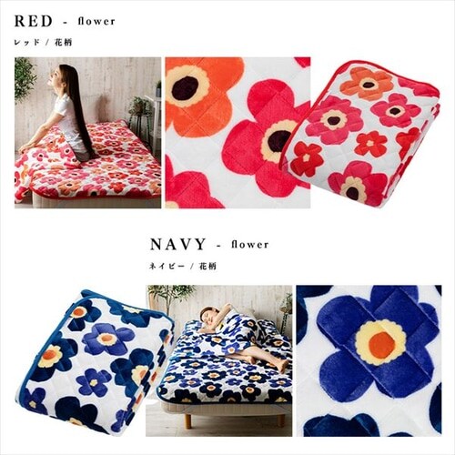 fondan敷きパッド クイーン プレミアムマイクロファイバー 洗濯可 グリッド柄 ブラック×グレー _17