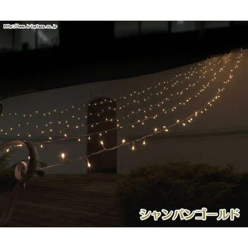 LIT-LCA250C LEDツララライト ロングカーテン250球 シャンパンゴールド≪ライト部分全長約0.7m≫【プラザセレクト】_2