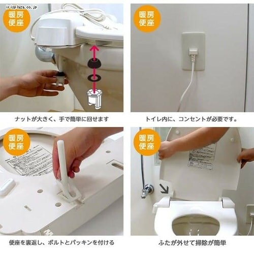 三栄水栓 前割暖房便座 PW9071-W ホワイト _4