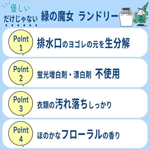 緑の魔女 ランドリー 洗剤 バッグインボックス 詰替 10L 9847348