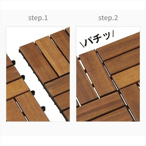 9枚セット】ウッドタイルデッキ ブラウン 1918234 │アイリスオーヤマ