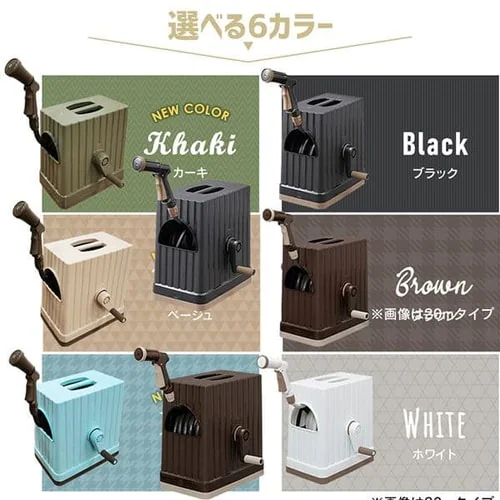 ホースリール 30m フルカバー 水流切り替え6種 FHEXN-30 カーキ【2年保証付き】_13