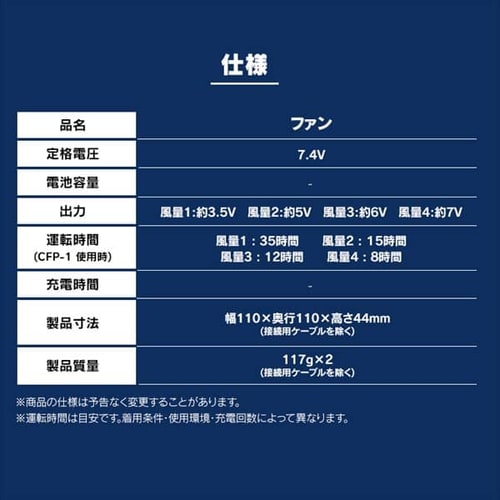 クールウェアPROファンセット 黒 CFP-1 G283411│アイリスオーヤマ公式