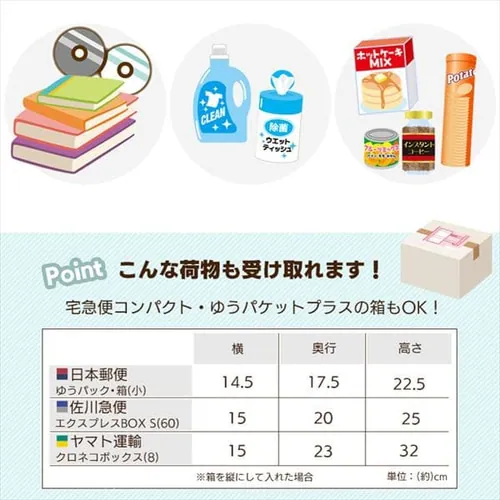 宅配ボックスSサイズ TBK-S ホワイト_8