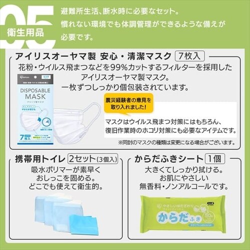 防災リュック 2人用 67点 食品付き 防災セット 防災グッズ NBS2-67