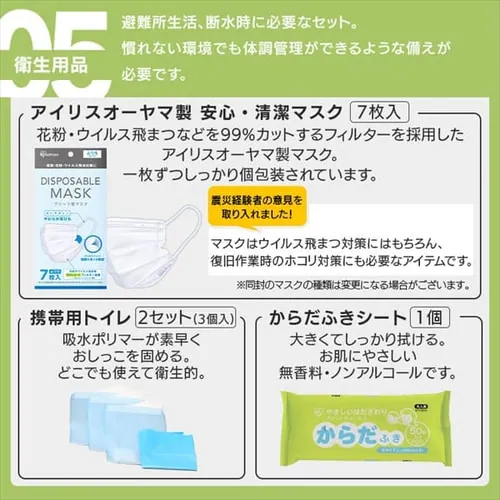 防災リュック 2人用 67点 食品付き 防災セット 防災グッズ NBS2-67 _17