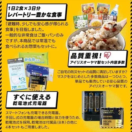防災リュック 2人用 62点 食品付き 防災セット 防災グッズ NBS2-62 _5
