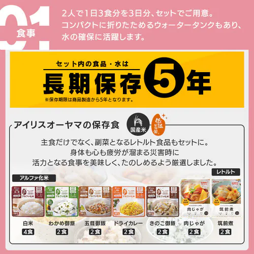 防災リュック 2人用 62点 食品付き 防災セット 防災グッズ NBS2-62 _8