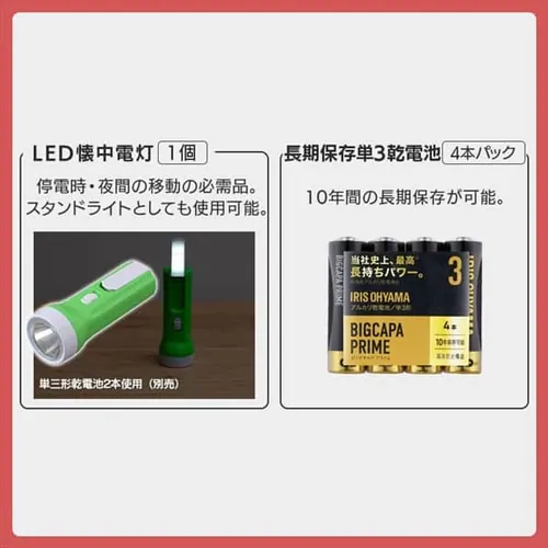 防災リュック 1人用 43点 食品付き 防災セット NBS1-43_13