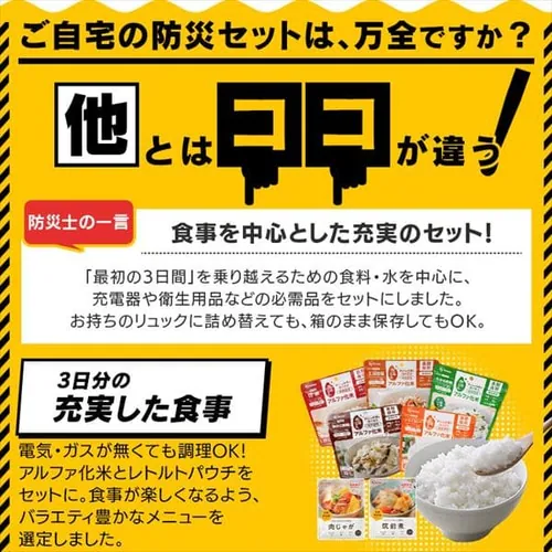 防災セット 2人用 30点 ライフラインボックス 防災グッズ NLB-30_4