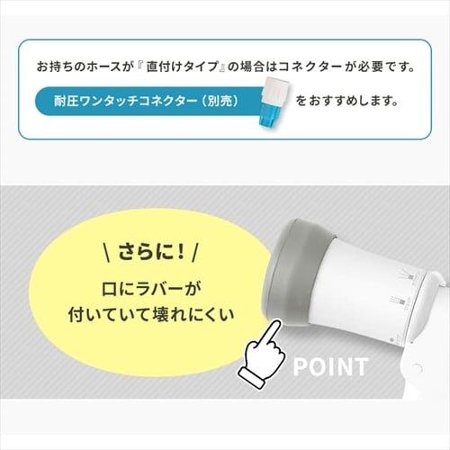 フルカバーホースリールスリムHG用コンパクトアクアガン AGFC-6 ホワイト_8