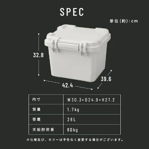 TRAILBOX コンテナボックス 蓋付き TRB-400 28L 全2色_13