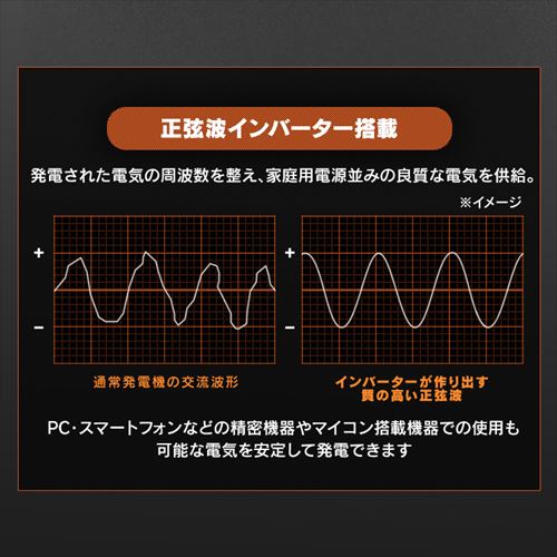 インバーター発電機 オレンジ PGEI-09 G516465│アイリスオーヤマ公式