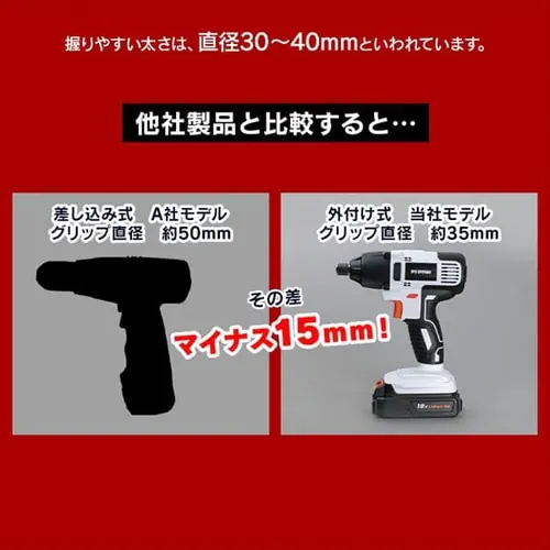 インパクトドライバー 充電式 18V インパクト バッテリー付き JID160_10