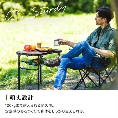 2脚セット】 アウトドアチェア ハイタイプ CC-HIGH ベージュ 1909593