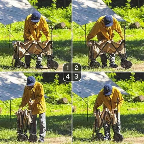 アウトドアワゴン キャリーカート ODW-980 ベージュ_11