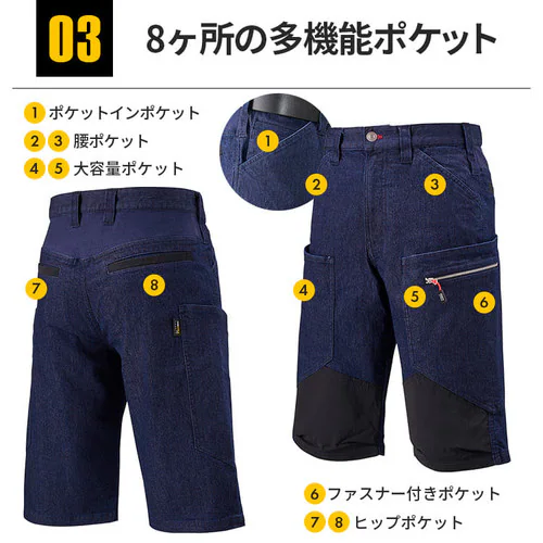 ギアハーフカーゴパンツ FC22112 全3色 全5サイズ_12