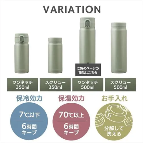 ���� 500ml �}�O�{�g�� �����^�b�` �X�e�����X �ۗ� �ۉ� �}�C�{�g�� SM-O500 �y�[���O���[��_3