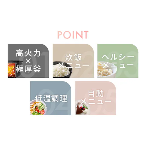 炊飯器 3合 マイコン式 50銘柄炊き KRC-MGA30-DA 極厚銅釜 ディープブルー_5