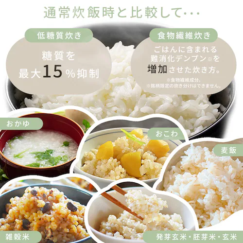 炊飯器 3合 マイコン式 50銘柄炊き KRC-MGA30-DA 極厚銅釜 ディープブルー_12