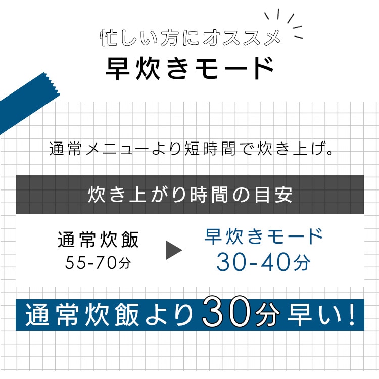 炊飯器 5.5合 マイコン式 RC-BMA50-B ブラック H100888 │アイリス