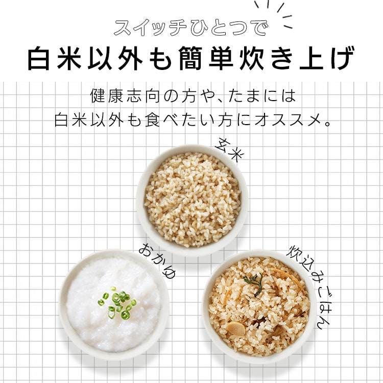 炊飯器 5.5合 マイコン式 RC-BMA50-W ホワイト H100889 │アイリス