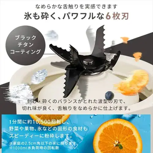【訳あり】ミキサー 1000ml 氷対応 静音 IJM-S101-C アイボリー_3