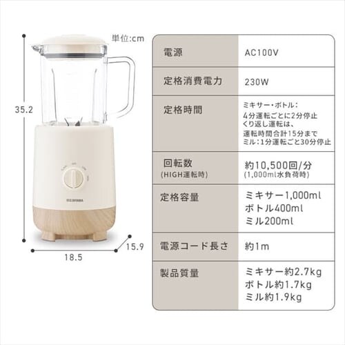 �~�L�T�[ 1000ml �X�Ή� �{�g�����~���t�� IJM-S101BM-C �A�C�{���[_13