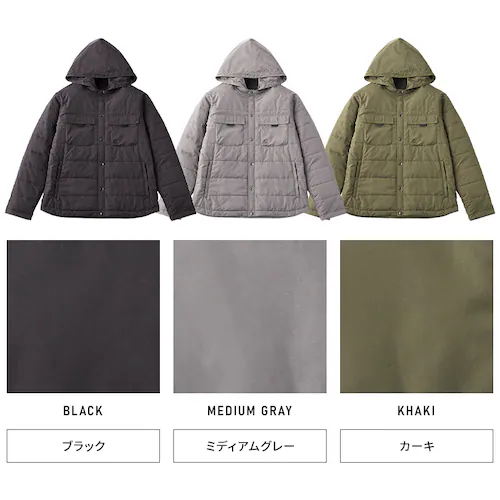 中綿保温フード付きブルゾン FC22504-BKL Lサイズ ブラック_8