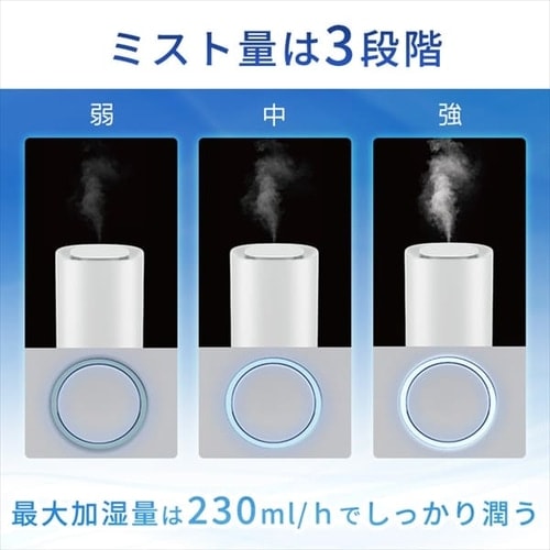加湿器 超音波式 上給水 KHM-UU231-W ホワイト H103063F │アイリス