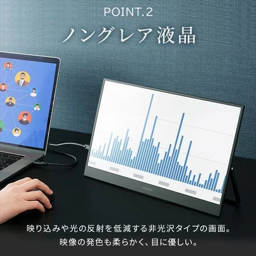 ポータブルモニター 15.6インチ 自立スタンド LUCA DP-BF162S-B_9