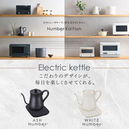 電気ケトル 0.6L ドリップ 温度調節付 IKE-C601T-HA アッシュ H103197