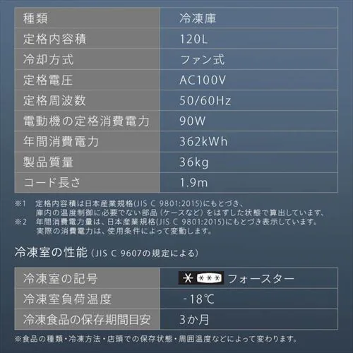 �Ⓚ�� 120L ���X���� ��������� IUSN-S12A-W �y�X�L�}�b�N�X�z_19