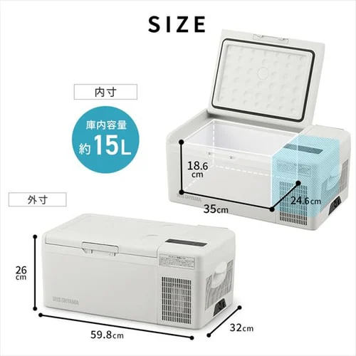 �①�� 15L �|�[�^�u�� �[�d�� �}�����[�h���� ��60cm IPD-B2A-W �z���C�g_16